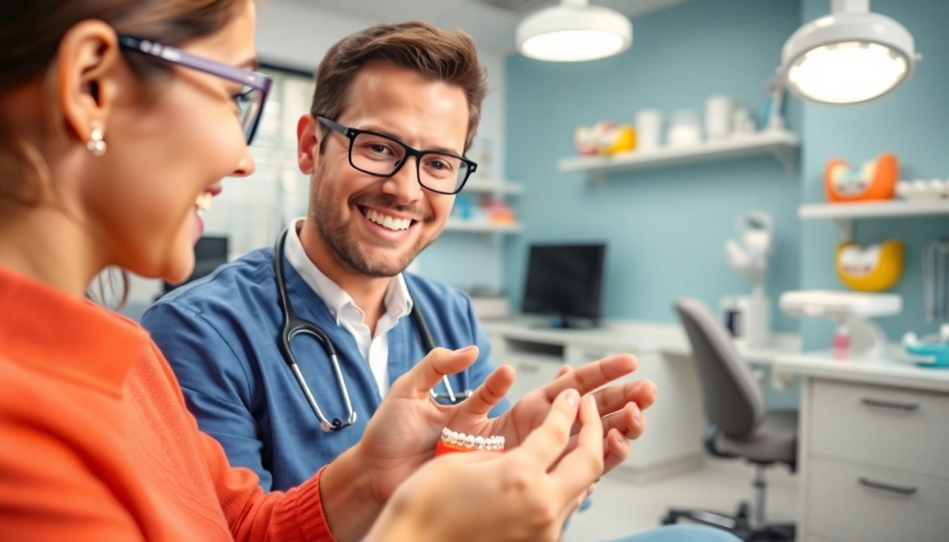 Discover braces Myrtle Beach through an engaging orthodontic consultation in a modern clinic.